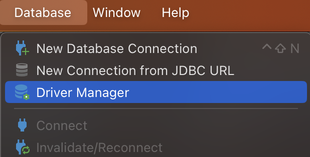 Open DBeaver Driver Manager